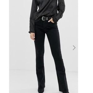 Mango raw hem flare jeans